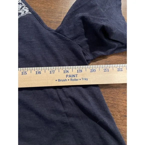 Lane Bryant Woman's Top with Drop Sleeves Size 14/16 Navy Blue Boho Bohemiem - Picture 6 of 9